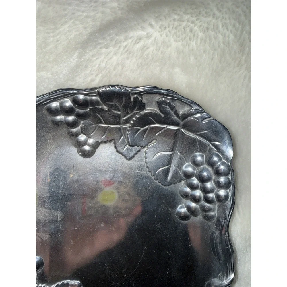 Arthur Court 2010 Grape Catch-All Aluminum Coupe Tray 9.5